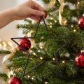 Large black glitter hanging stars, Ø24cm, Christmas and party decorations, set of 6 | Floristik24.co.uk