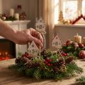 Christmas pot stakes Little Houses Wood 4.5×5cm 12 pcs | Floristik24.co.uk
