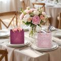 Gift bag with handles in burgundy pink 10.5cm 8 pcs | Floristik24.co.uk