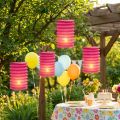 Paper Lantern Garden Lantern Pink Ø10cm H13cm 8pcs | Floristik24.co.uk