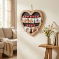 Wall decoration heart photo holder memo holder 10 clips 30cm | Floristik24.co.uk