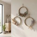 Decorative jute ring Ø30cm Scandi style for hanging, wall wreath, door wreath, set of 3 | Floristik24.co.uk