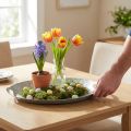 Decorative tray oval metal tray zinc tray 47×34×3cm | Floristik24.co.uk