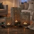 Candle holder metal tealight holder Ø8/10/13cm set of 3 | Floristik24.co.uk