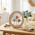 Table decoration fish wood to place blue, red maritime decoration Ø28cm | Floristik24.co.uk
