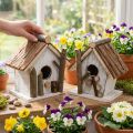 Decorative Nesting Box Birdhouse for Decorating Natural 14.5 2 Pcs | Floristik24.co.uk