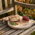 Decorative cutting board round mango wood serving board wood Ø26cm | Floristik24.co.uk