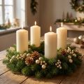 Pillar candle 200/100 cream 4pcs | Floristik24.co.uk
