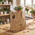 Paper carrier bags paper bags gift bags 18x9cm newspaper 50pcs | Floristik24.co.uk