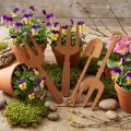 Felt garden tools brown 4 pieces | Floristik24.co.uk