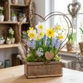 Planter wooden heart decoration rust H41cm/39cm set of 2 | Floristik24.co.uk