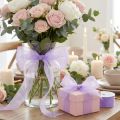 Organza ribbon with selvedge 40mm 50m light purple | Floristik24.co.uk