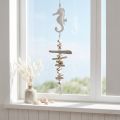 Maritime Decoration Garland Driftwood Shells Seahorse White 55cm | Floristik24.co.uk