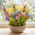 Easter decoration rabbit with egg 12cm L29cm 15 pcs | Floristik24.co.uk