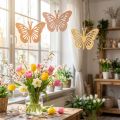 Decorative Butterflies Decoration Hanger Orange/Pink/Yellow 12cm 12 Pcs | Floristik24.co.uk