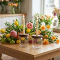 Candle holder glass stick candle holder decorative glass H11cm Ø9cm 2pcs | Floristik24.co.uk