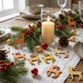 Scatter decoration Christmas wooden deer natural 4×3cm 72 pcs | Floristik24.co.uk