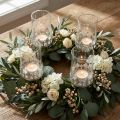Tealight holder with glass for sticking vintage silver Ø5.5cm H8cm 4pcs | Floristik24.co.uk