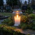 Refill candles for grave lights white 22h H6.5cm 15pcs | Floristik24.co.uk