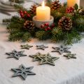 Deco stars wood blue, green wooden stars Christmas 4cm mix 36pcs | Floristik24.co.uk