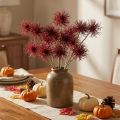 Xanthium artificial flower autumn decoration red 6 flowers 80cm 3pcs | Floristik24.co.uk