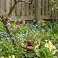 Metal bird garden feeding station bird grate decoration 13cm | Floristik24.co.uk