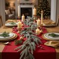 Christmas garland, fir garland with cones and frost effect, decoration 180cm for a festive atmosphere | Floristik24.co.uk
