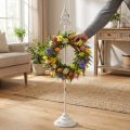Wreath holder white shabby chic wreath stand 1 hook H76cm | Floristik24.co.uk