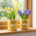 Cylindrical Decorative Ceramic Duck Vase for a Stylish Home, 13cm, 2 Pieces | Floristik24.co.uk
