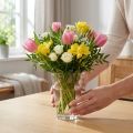 Glass vase clear Ø8cm H11cm for table decoration | Floristik24.co.uk