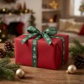 Christmas ribbon with fir trees gift ribbon green 15mm 20m | Floristik24.co.uk