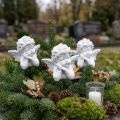 Decorative plug angel figures grave decoration white H5cm 6 pcs | Floristik24.co.uk