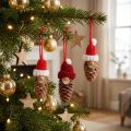 Christmas tree decoration gnome cone gnome red 9cm 12pcs | Floristik24.co.uk