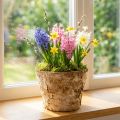 Round planter, natural decoration, bark, birch pot, Ø12cm H10cm, 5 pieces | Floristik24.co.uk