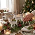 Decorative Reindeer White with Glitter – Winter Christmas Decoration 20cm 3pcs | Floristik24.co.uk
