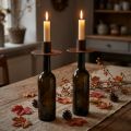 Candle holder for bottles rust look Ø8.5cm H12cm 2pcs | Floristik24.co.uk