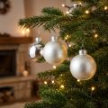Christmas ball glass Ø6cm silver mix 24 pcs | Floristik24.co.uk