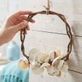 Marine decor for hanging Ring with sea shells White Ø25cm | Floristik24.co.uk