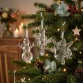 Christmas figures winter decoration for hanging clear H10cm 3pcs | Floristik24.co.uk