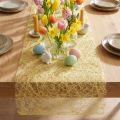 Deco fleece Sizoweb table runner yellow 30cm 5m | Floristik24.co.uk