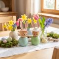 Wooden Easter Bunny Figurines, Easter Table Decoration, Cute Bunny Figurines, Spring Decoration, 9cm, 8 Pieces | Floristik24.co.uk