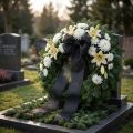 Mourning organza ribbon with selvage black 40mm 50m | Floristik24.co.uk