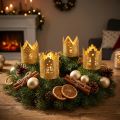 Candle holder city gold tealight holder metal Ø6.5cm 4pcs | Floristik24.co.uk
