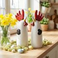 Ceramic Rooster Kitchen Decoration Chicken White H23cm 2 pcs | Floristik24.co.uk