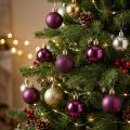 Mini Christmas Balls Purple Plastic Ø3cm H3.5cm 14 pcs | Floristik24.co.uk