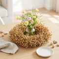 Natural Flax Wreath 28cm Ø - Dried Boho Decoration | Floristik24.co.uk