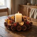 Pine cone wreath round Ø27cm | Floristik24.co.uk