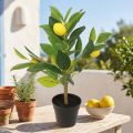 Artificial lemon tree in pot, 40cm high, decorative highlight | Floristik24.co.uk