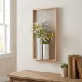 Wooden wall art decoration with ceramic vases H35cm country style | Floristik24.co.uk