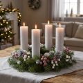 Large taper candles light grey solid coloured 50x300mm 4 pcs | Floristik24.co.uk